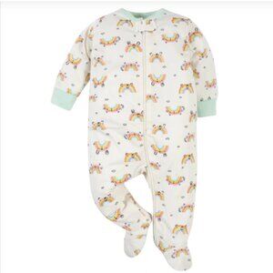 Gerber Baby Girls Rainbow Sleep 'N Plays Pajamas Size 3-6 Months